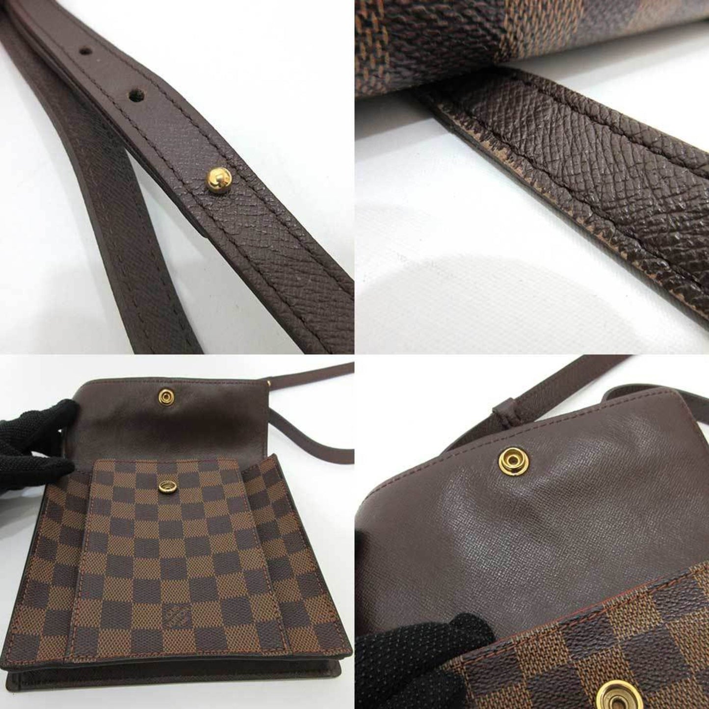 Louis Vuitton Bag Pimlico Ebene Brown Pochette Mini Shoulder Square Ladies Damier N45272