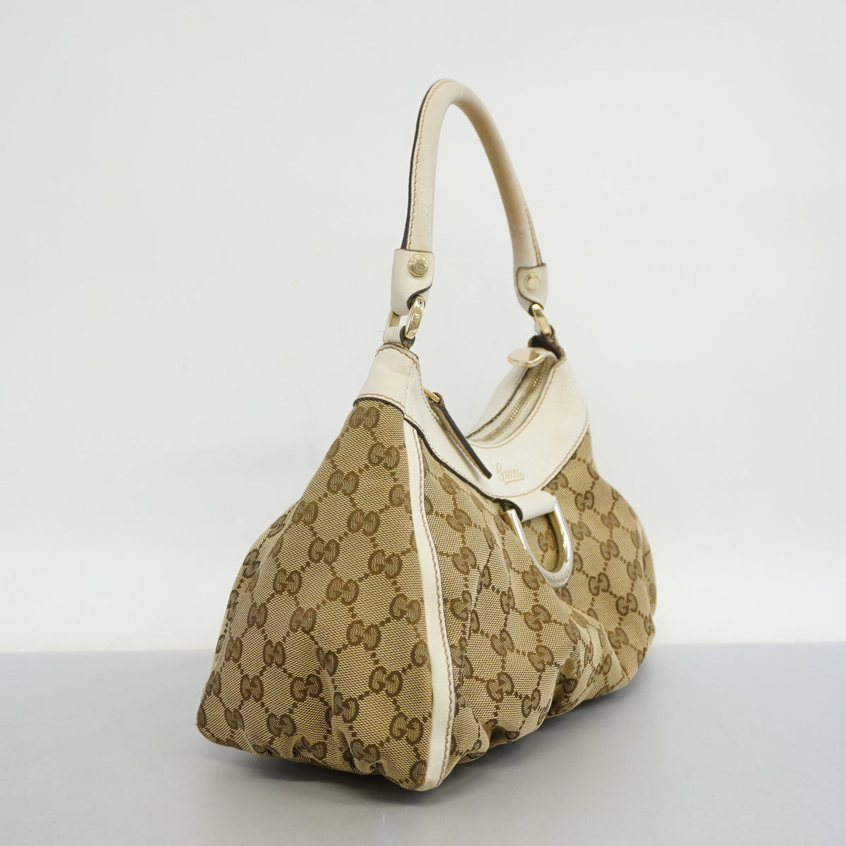 GUCCI  GG Canvas Handbag 190525 Women's Handbag Beige,White