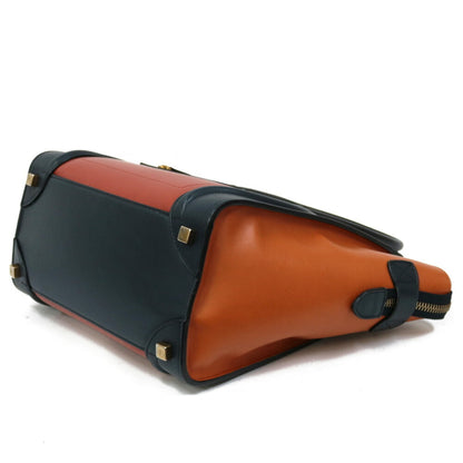 Celine Handbag Luggage Micro Shopper Multicolor Orange Ladies