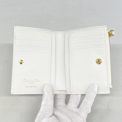 Christian Dior White Leather Wallet (Bi-Fold) ()