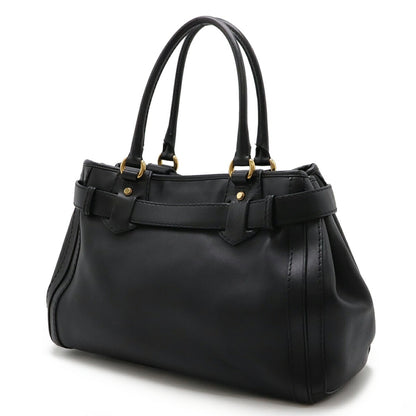 Gucci Black Leather Handbag Tote Bag