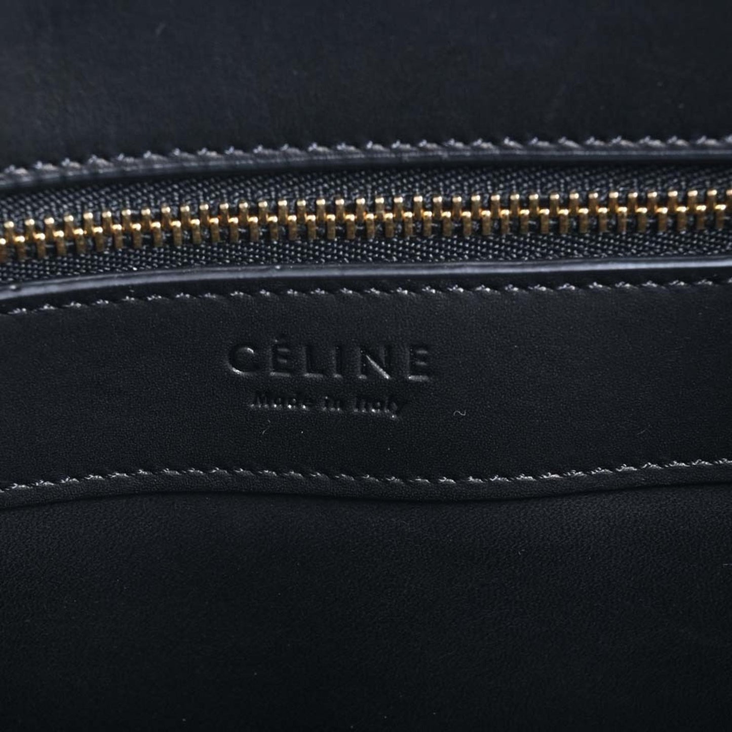 Celine Leather Tote Bag Black Ladies