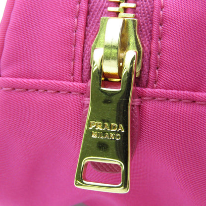 Prada 1N1867 Women's Leather,Nylon Pouch Pink