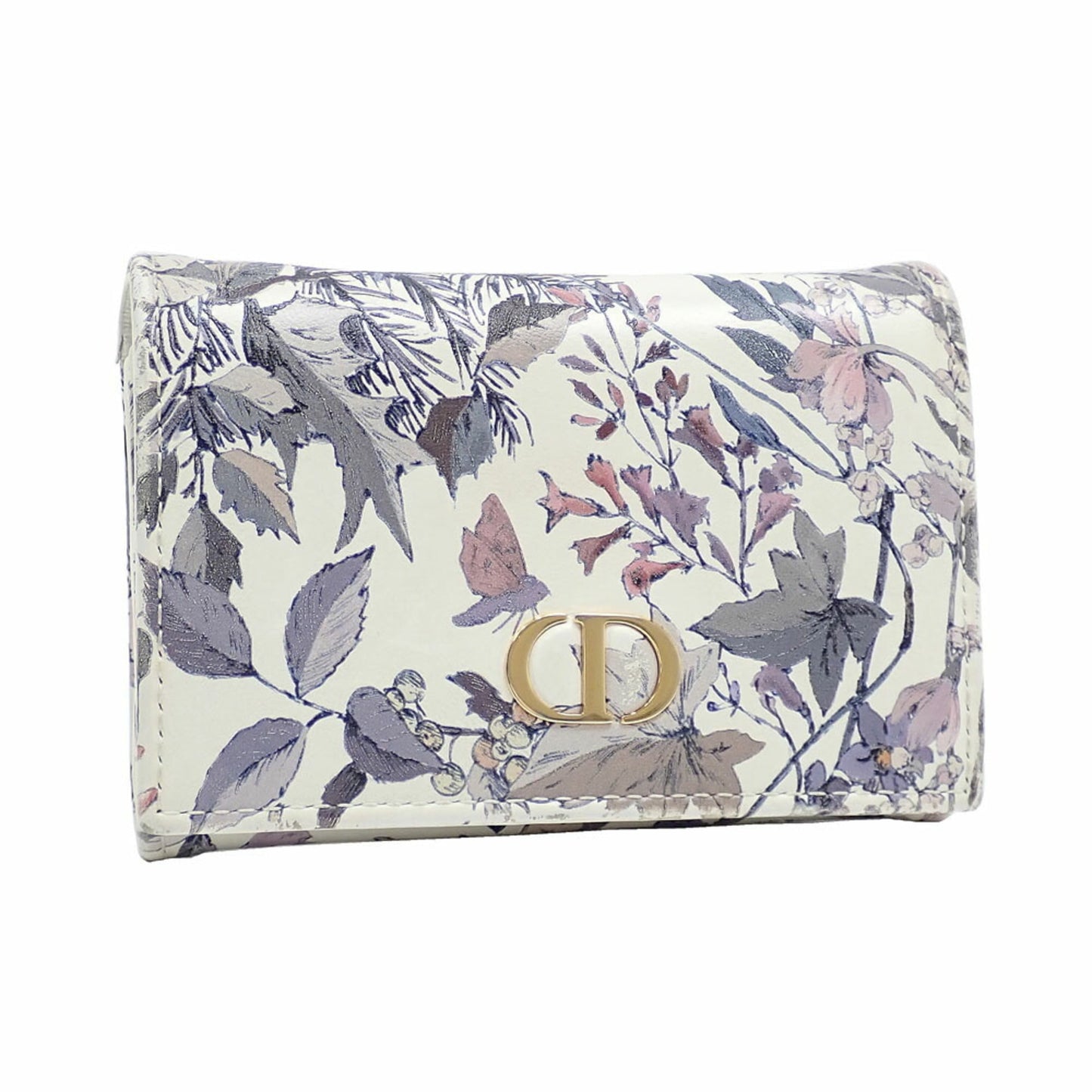 Christian Dior Multi-Color White Leather Wallet (Bi-Fold) ()