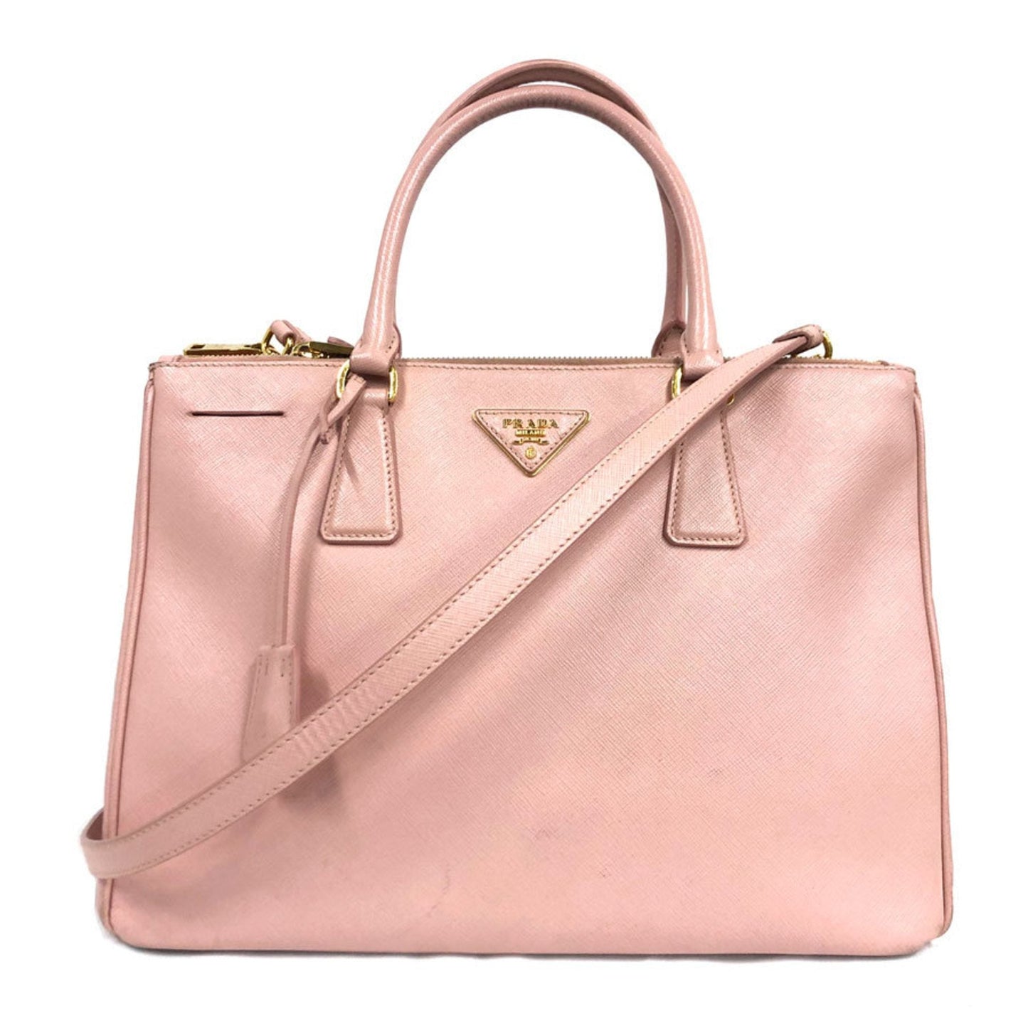 Prada handBag shoulder Bag Galleria leather pink ladies