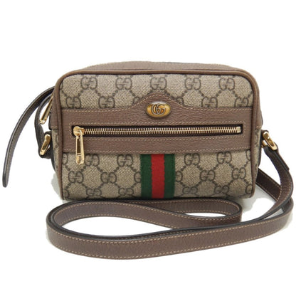 Gucci Beige Brown Gg Supreme Canvas Shoulder Bag ()
