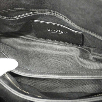 CHANEL   Matelasse Chain Shoulder Women's Caviar Leather Shoulder Bag Black