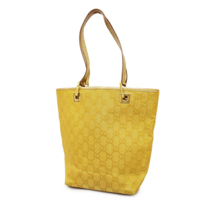 GUCCIAuth  002 1099 Women's GG Canvas Tote Bag Gold