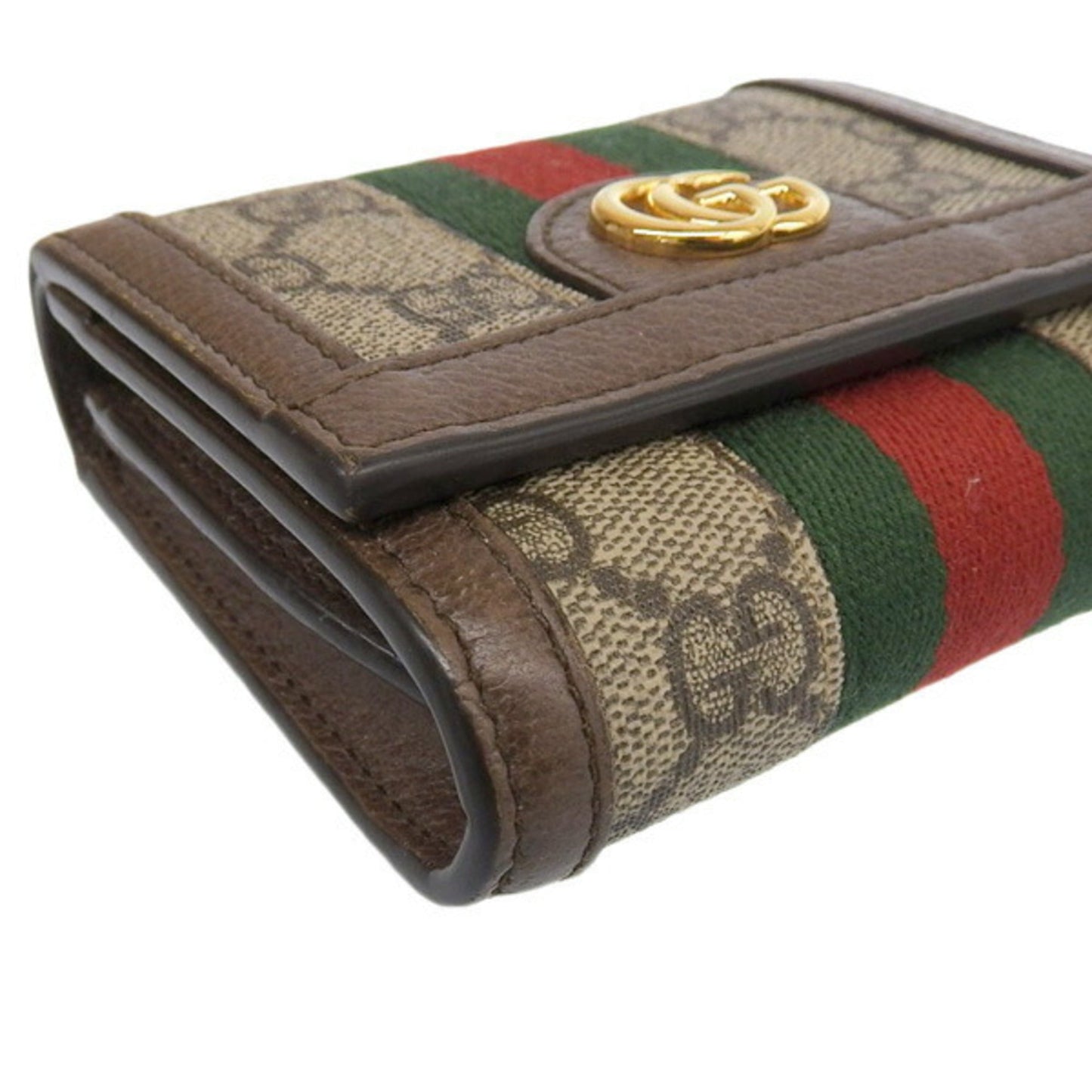 GUCCI Ophidia GG Supreme Bifold Wallet 598662 Beige/Brown Women's