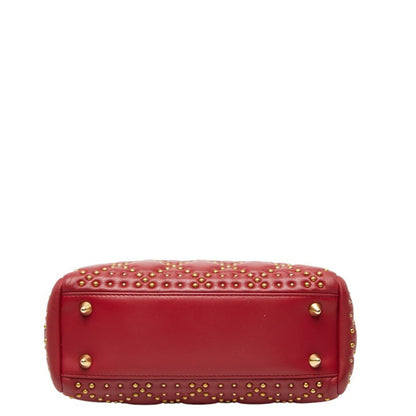 Christian Dior Red Color Leather Handbag Shoulder Bag ()