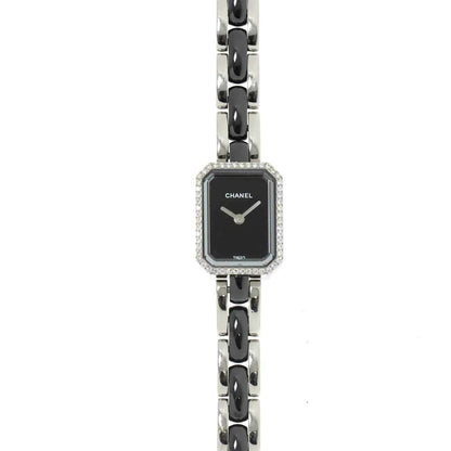 CHANEL Premiere H2163 Diamond Bezel Ladies Watch Black Ceramic Quartz