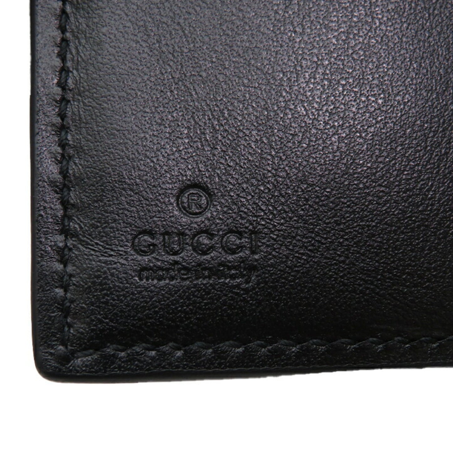 GUCCI GG Bifold Wallet Women's 625555 Leather Black