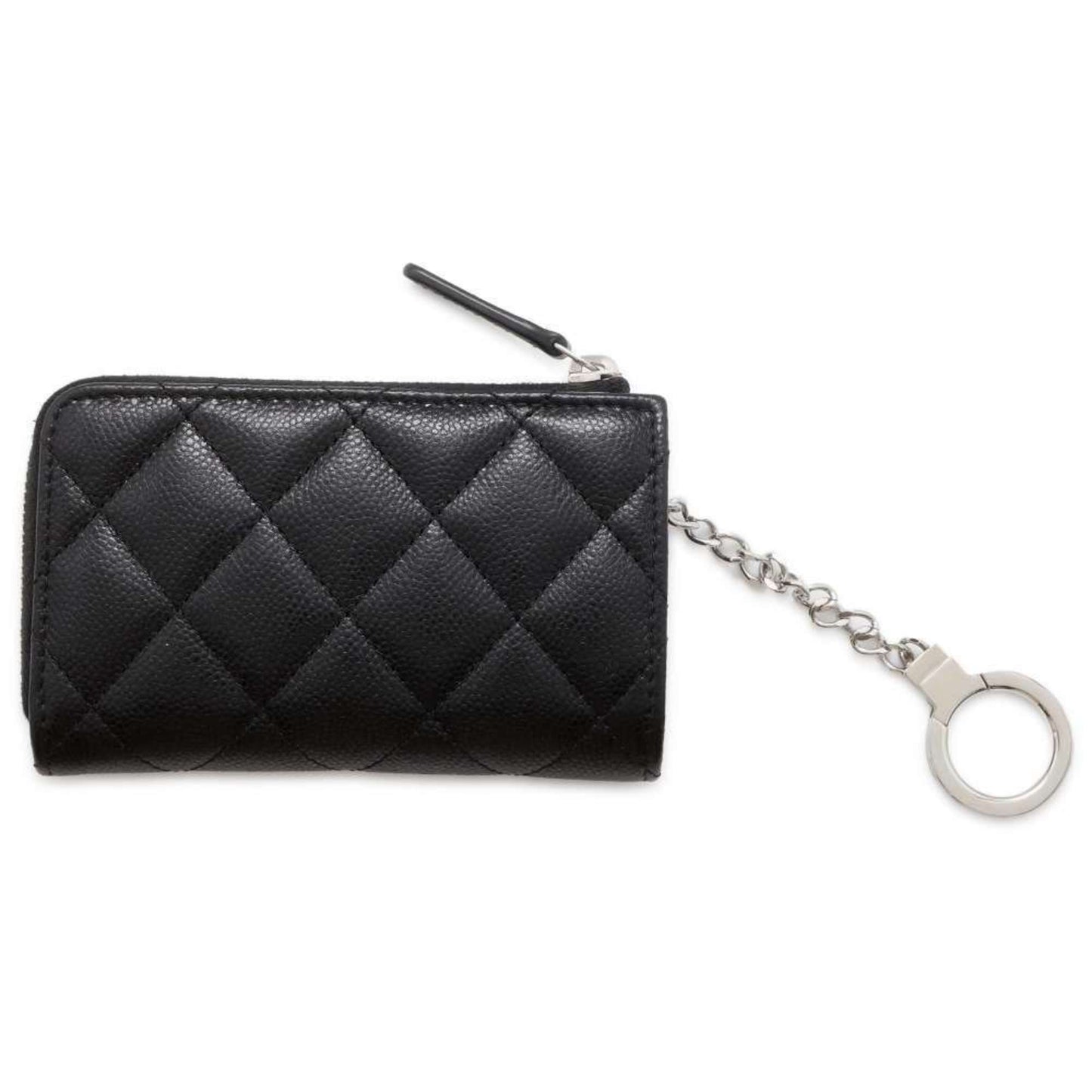 CHANEL Wallet/Coin Case Matelasse Caviar Skin AP0221 Black