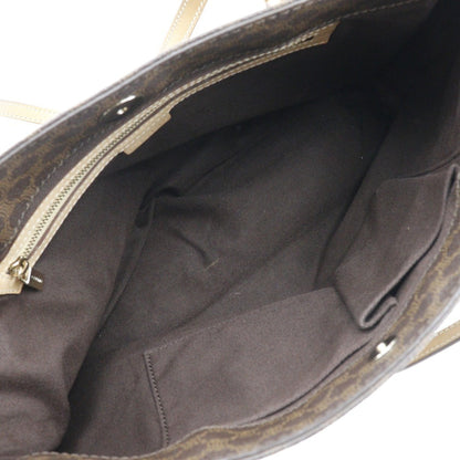 Celine Macadam Tote Bag Old PVC Made in China Brown Magnetic Type Women's