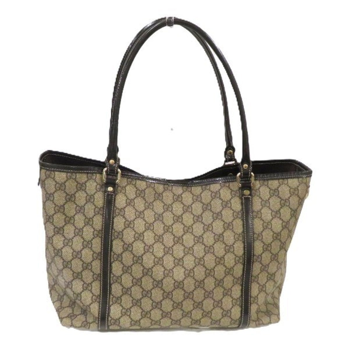 Gucci Brown Pvc Leather Tote Bag