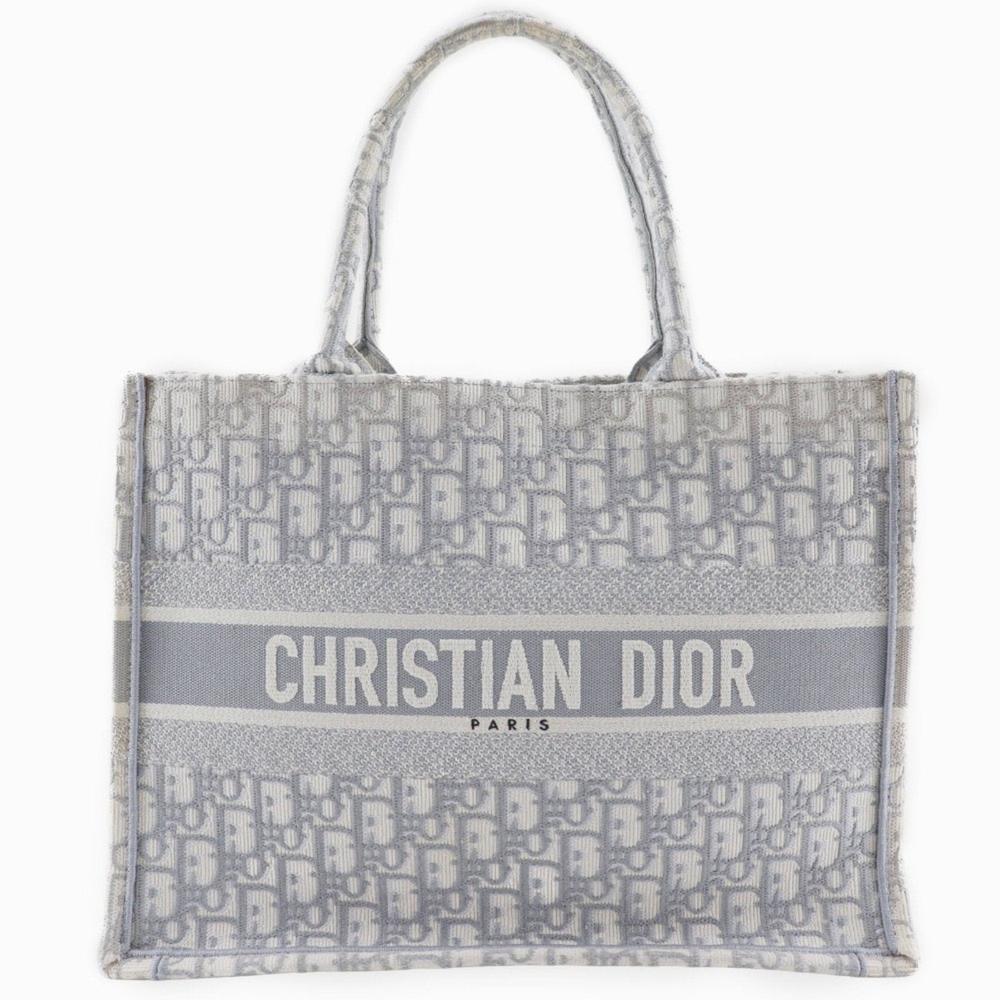 Christian Dior Light Gray Cotton Tote Bag ()