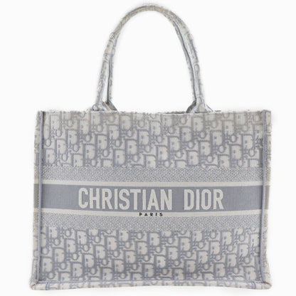 Christian Dior Light Gray Cotton Tote Bag ()