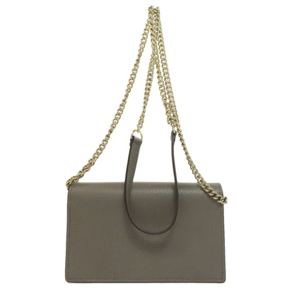 Gucci Gray Leather Chain/Shoulder Wallet