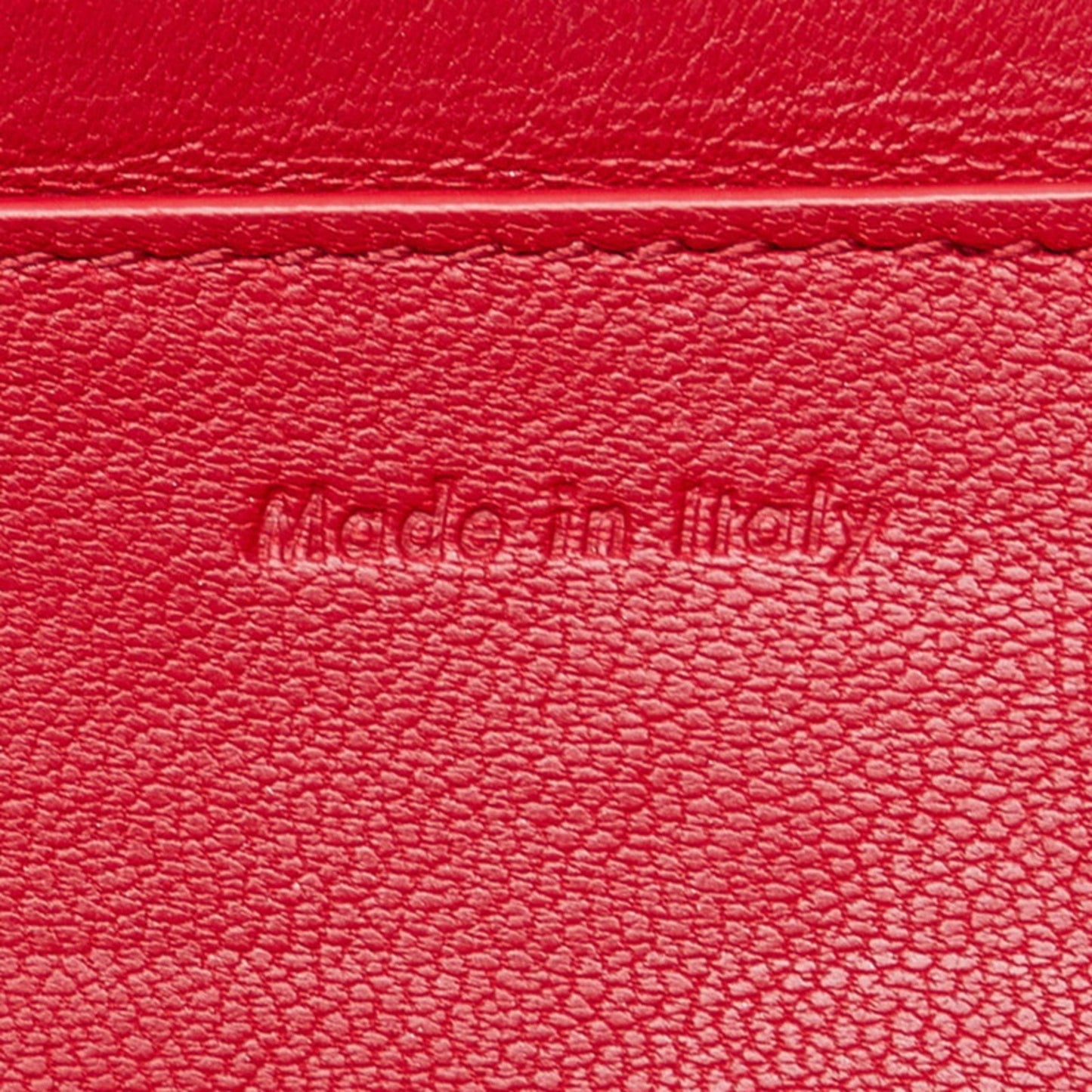 Celine Bicolor Pouch Clutch Bag Red Navy Leather Ladies