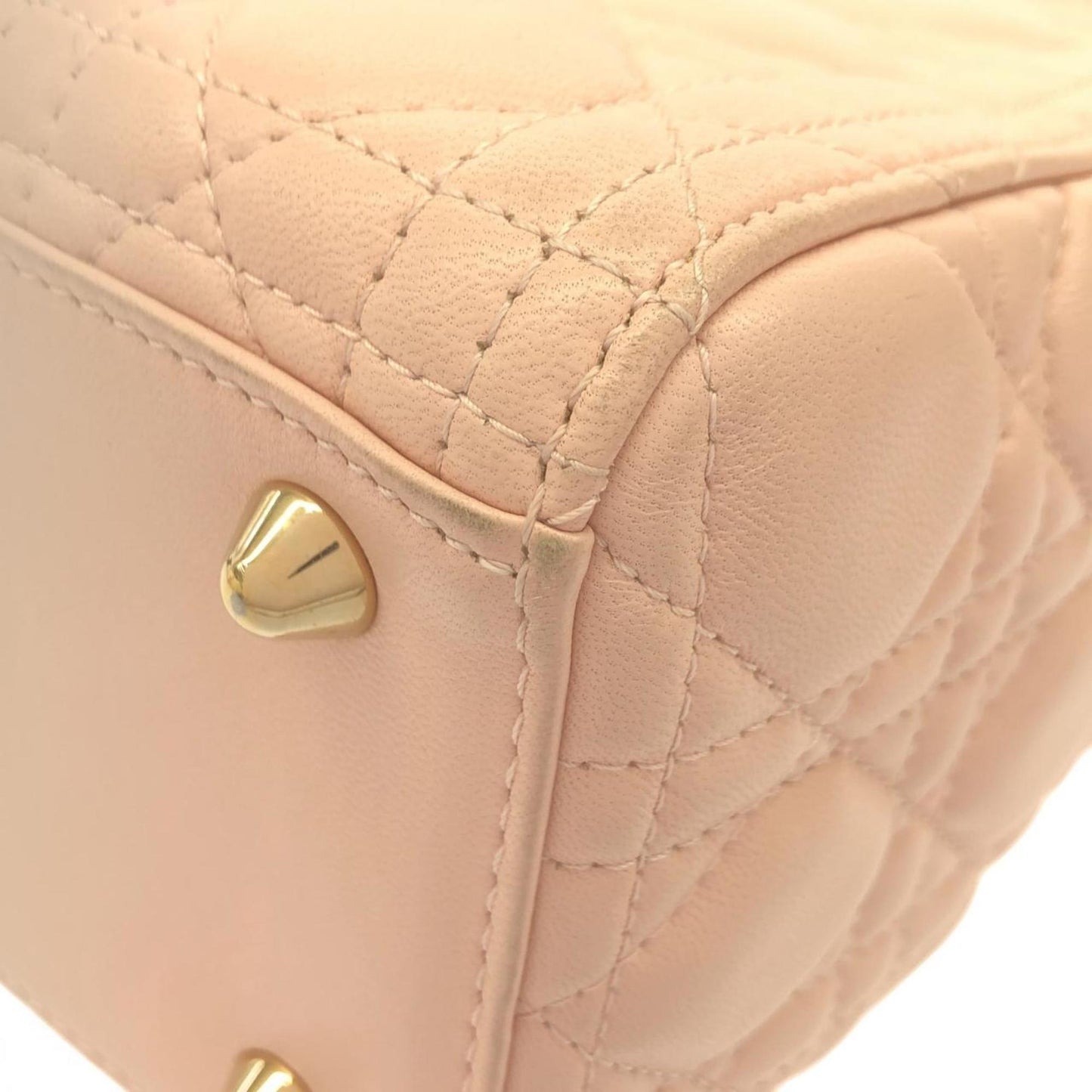 Christian Dior Light Pink Leather Handbag ()