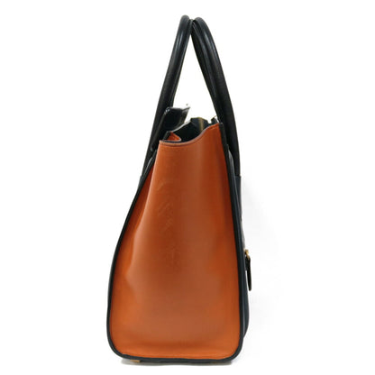 Celine Handbag Luggage Micro Shopper Multicolor Orange Ladies