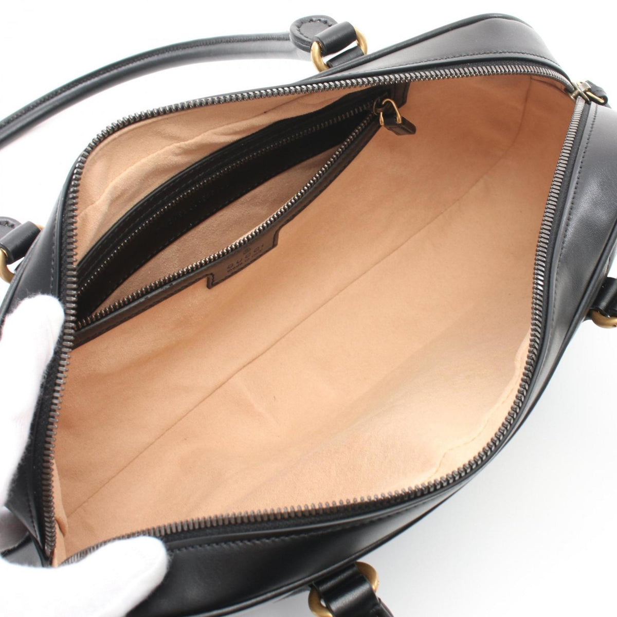 Gucci Black Leather Tote Bag