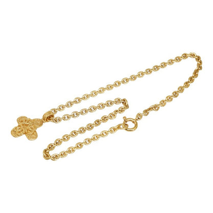 CHANEL Triple Coco Mark Necklace Gold Plated Ladies