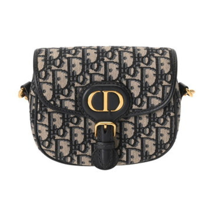 Christian Dior Navy Jacquard Shoulder Bag ()