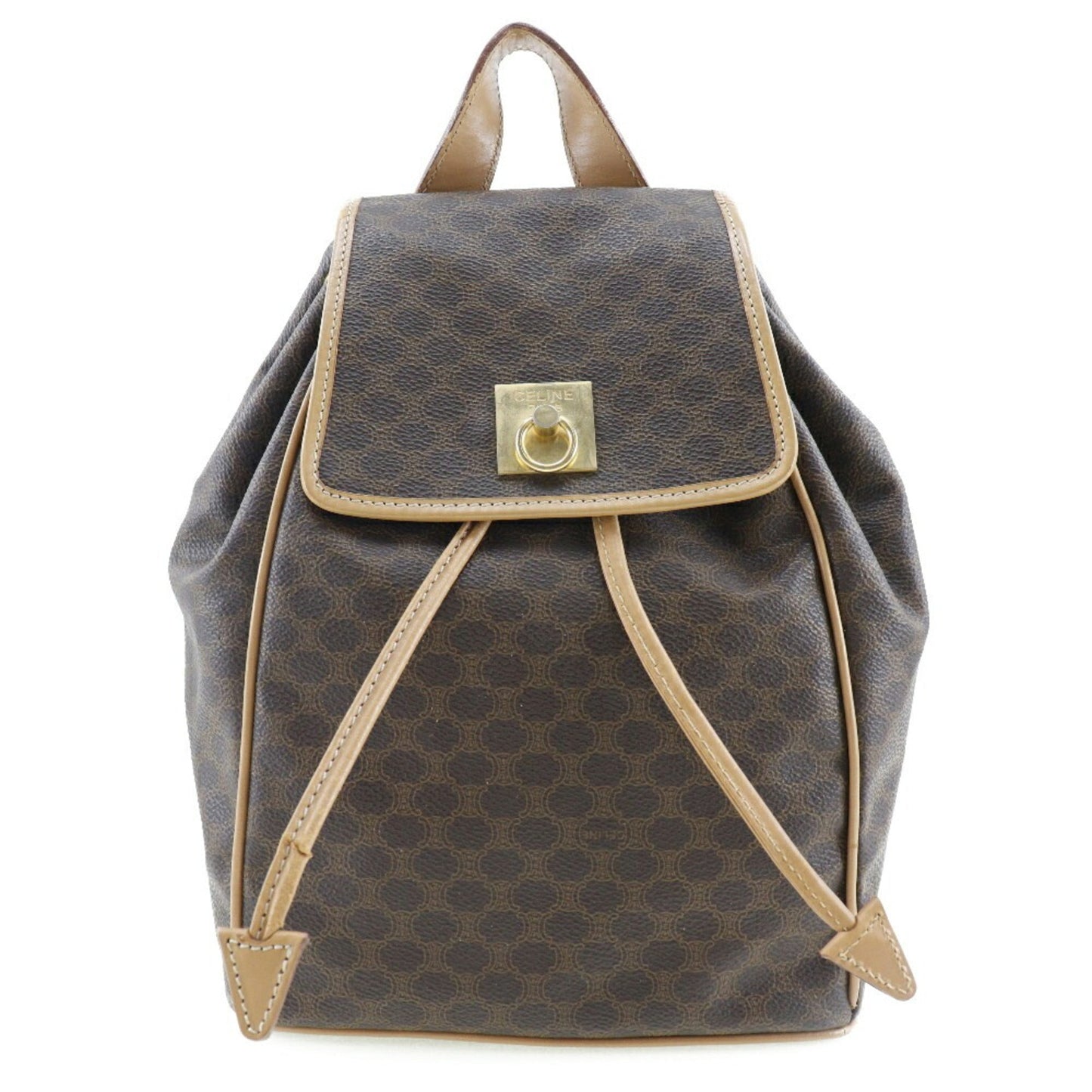 Celine Macadam rucksack daypack M16 PVC x leather tea ladies