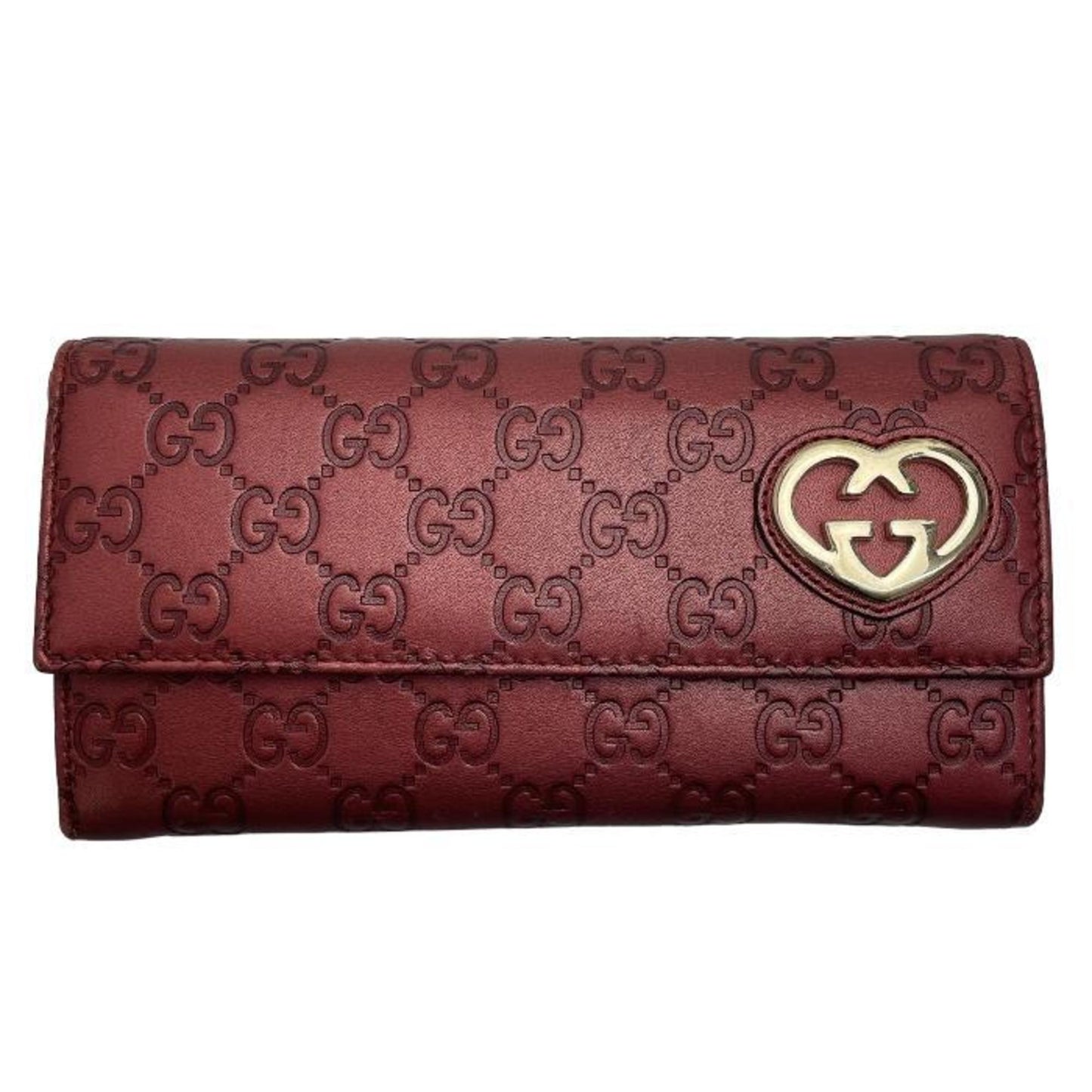 Gucci bi-fold long wallet sima red 251861-3661