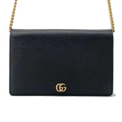 Gucci Black Leather Chain/Shoulder Wallet ()