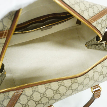 GUCCI  Interlocking G 322055 Unisex GG Supreme Boston Bag Beige,Brown