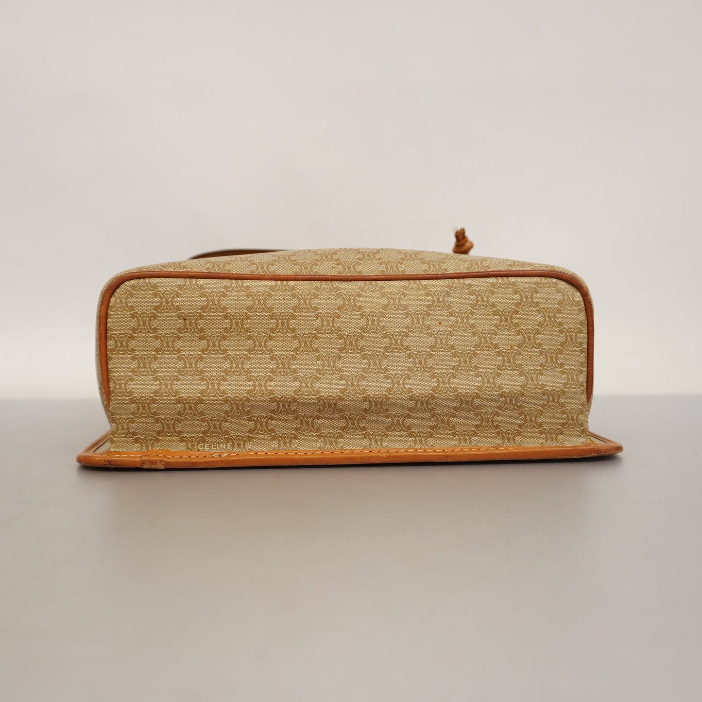 Celine  Macadam Shoulder Bag Women's PVC,Leather Shoulder Bag Beige,Brown