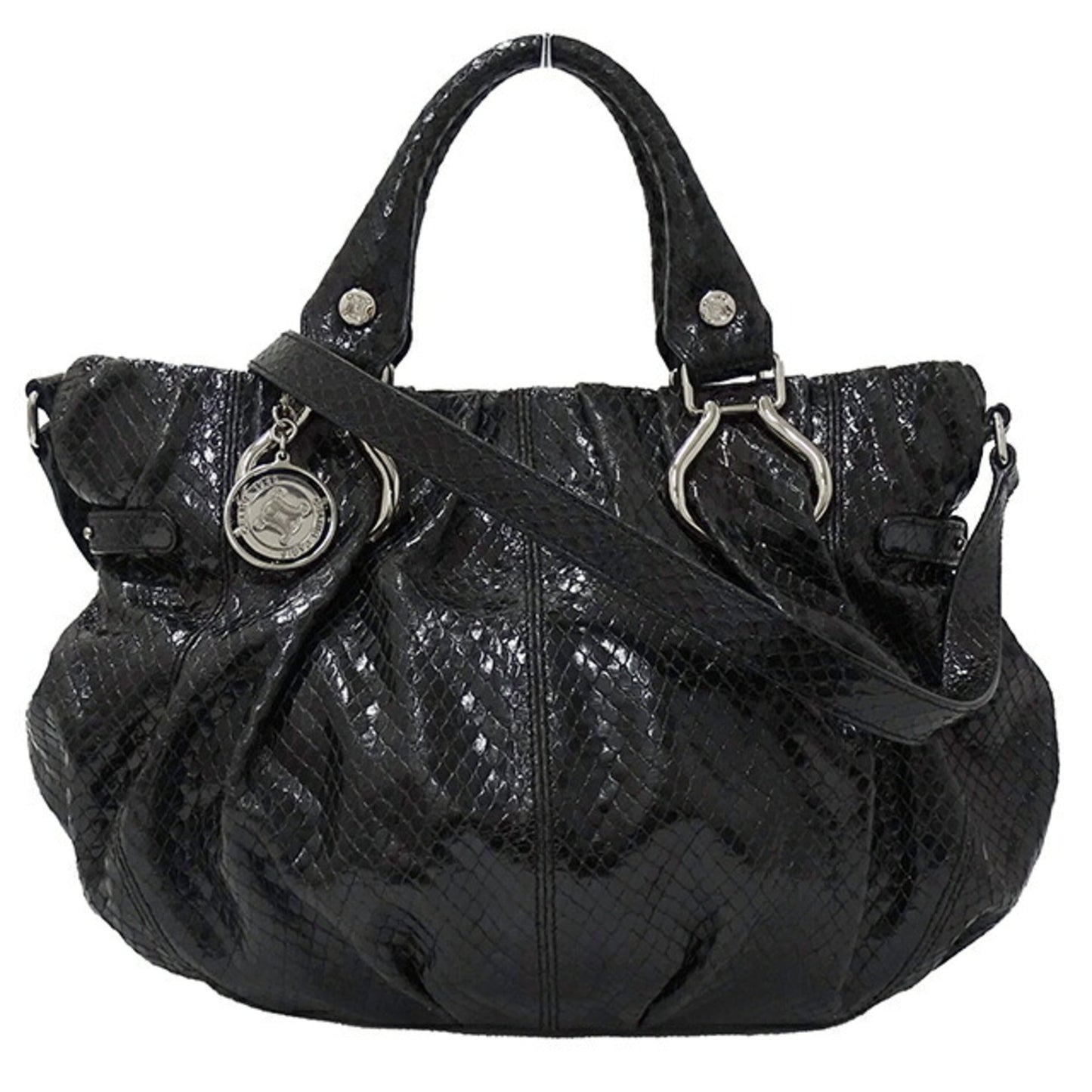 Celine bag ladies handbag shoulder 2way leather pillow small black