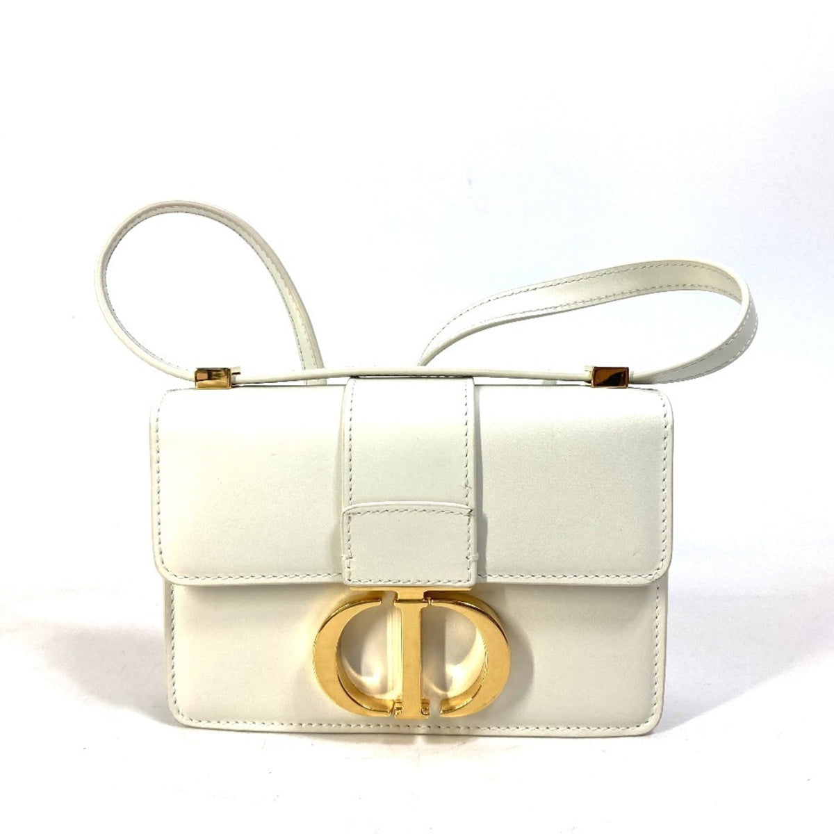 Christian Dior White Leather Pochette Pouch Shoulder Bag ()