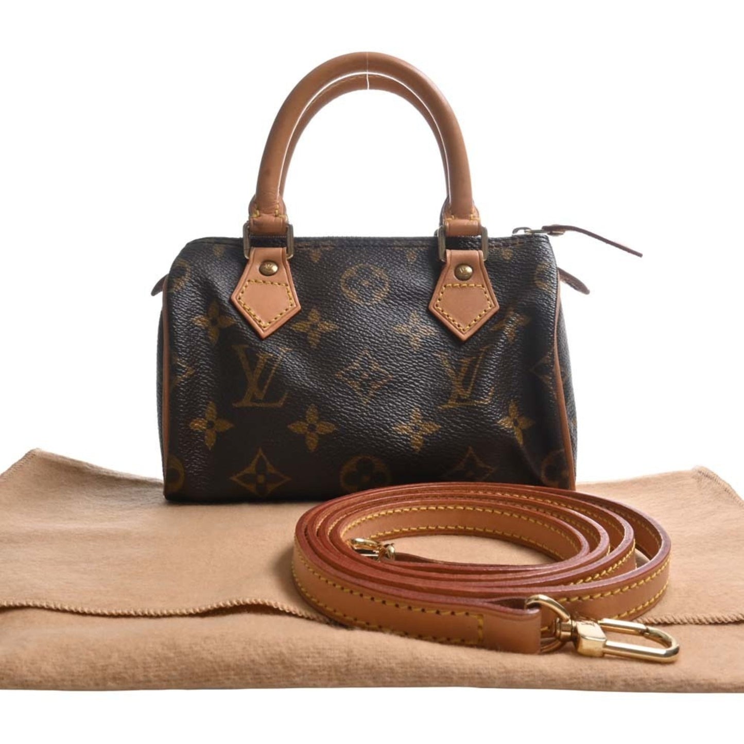 Louis Vuitton Monogram Speedy Handbag M41534 Brown Women's