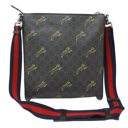 GUCCI Bag Men's GG Supreme Shoulder Black 474137 Tiger