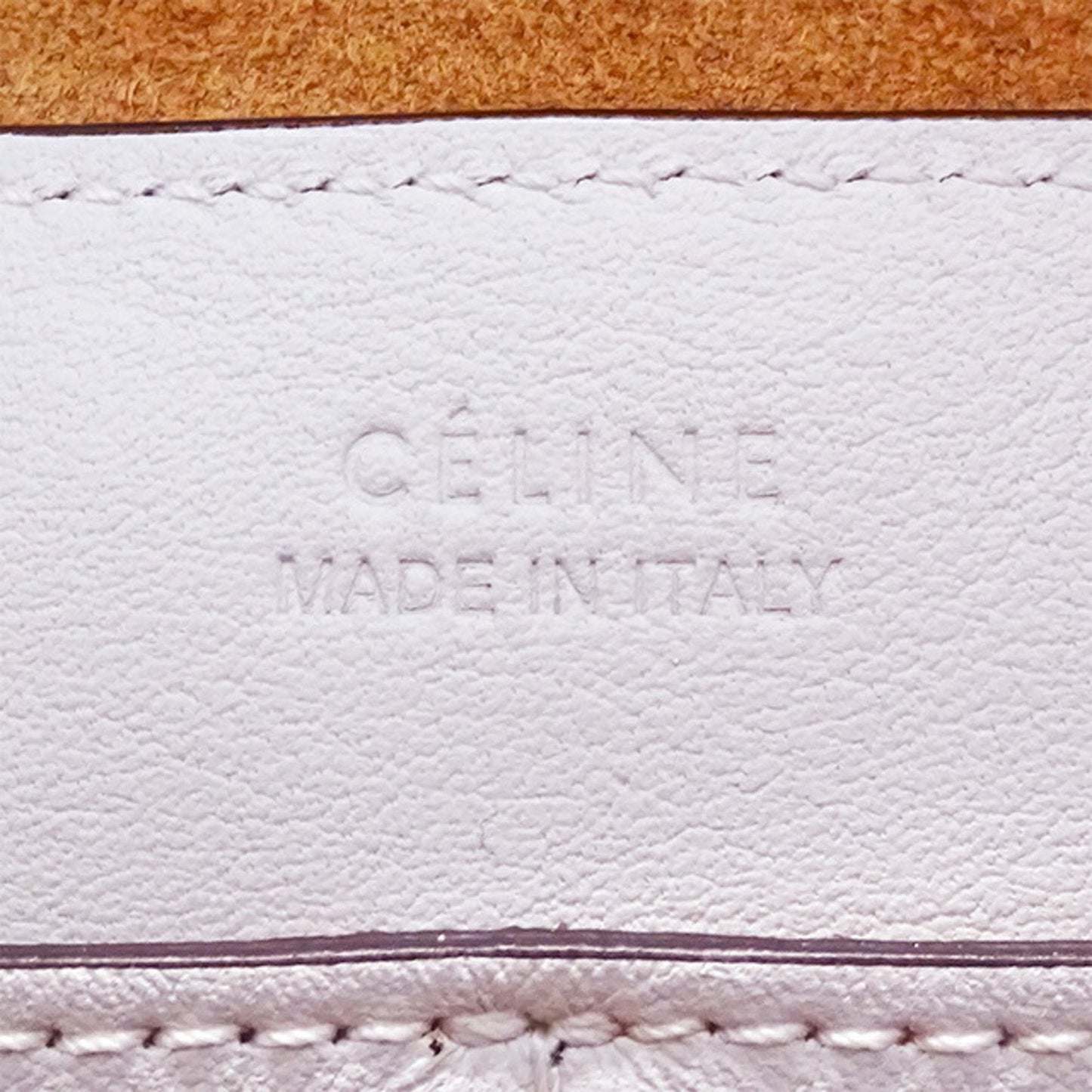 Celine Bag Ladies Handbag Shoulder 2way Leather Soft Cube Camel White