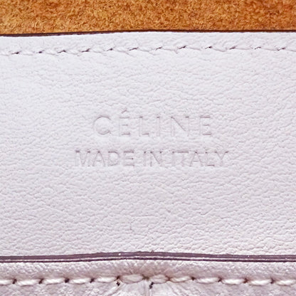 Celine Bag Ladies Handbag Shoulder 2way Leather Soft Cube Camel White