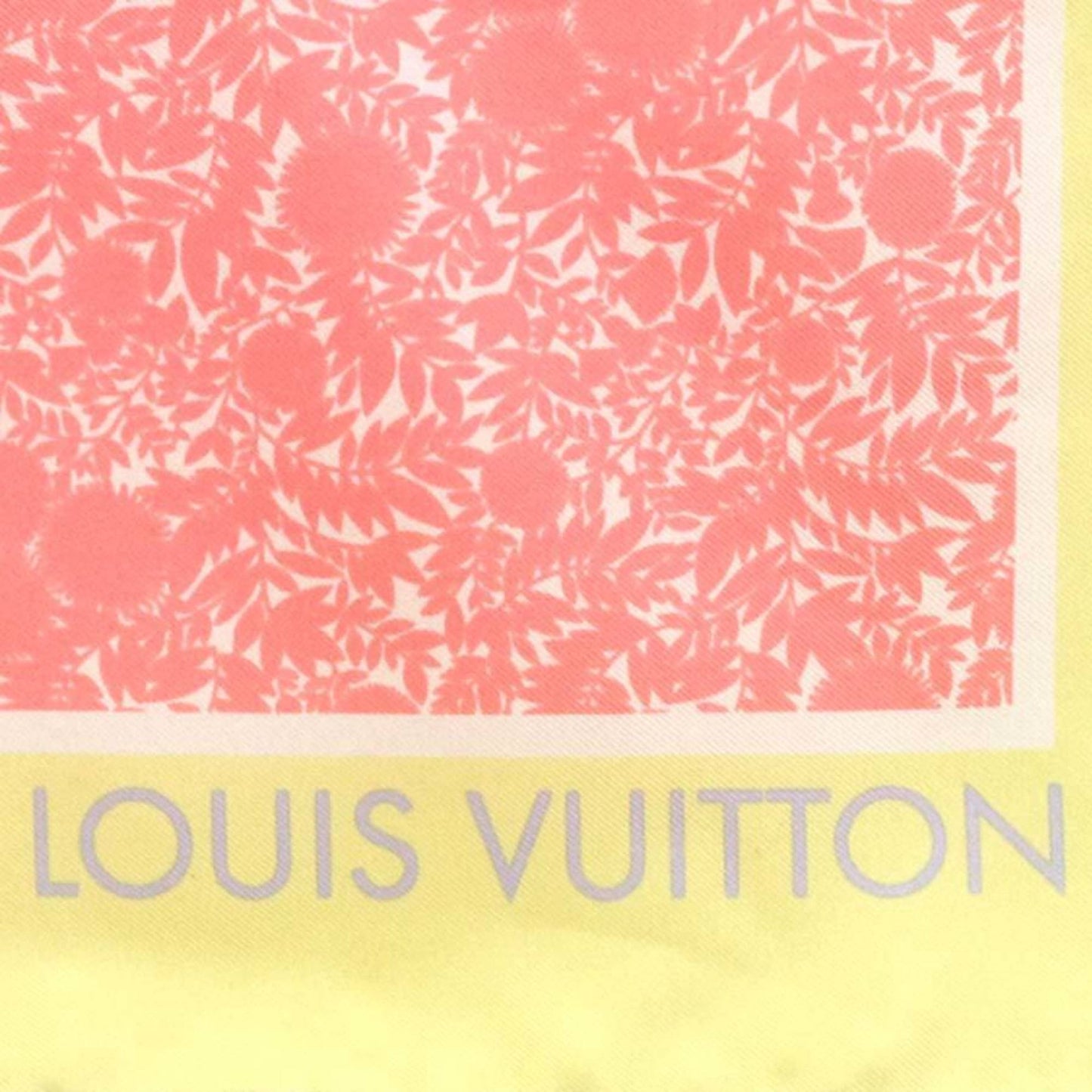 LOUIS VUITTON Scarf Silk Yellow/Pink Ladies M75273 e55766a