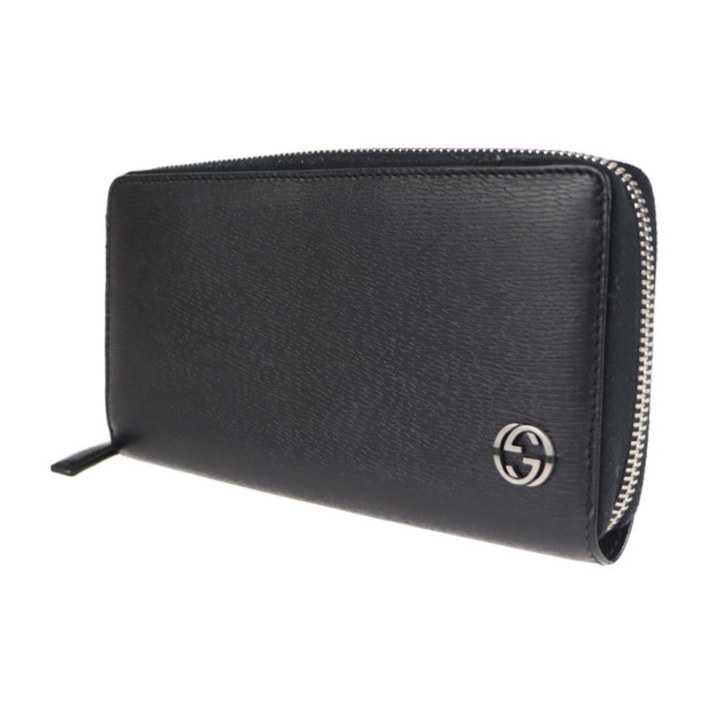 Gucci Black Leather Long Wallet (Bi-Fold)