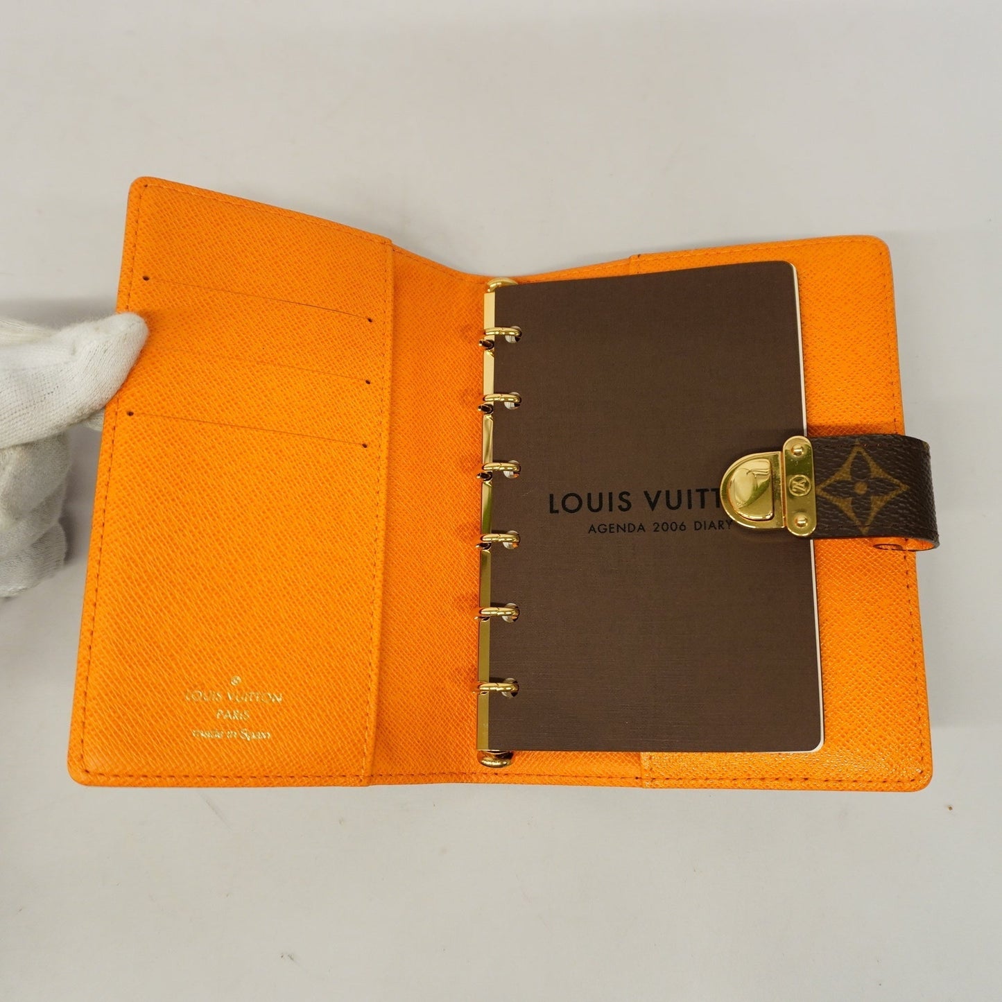 Louis VuittonAuth  Monogram Planner Cover Mandarin Agenda Koala PM R21015
