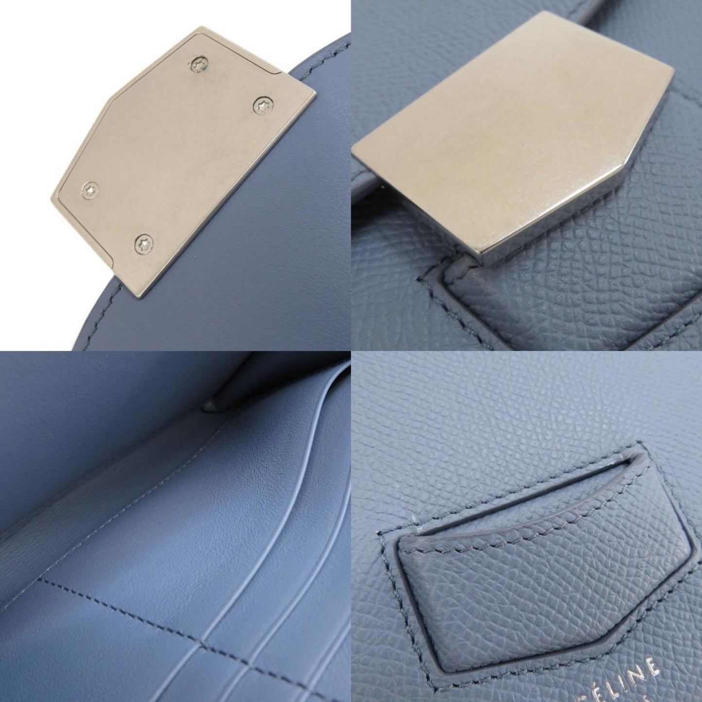 Celine Long Wallet Leather Ladies