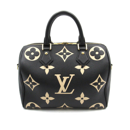 LOUIS VUITTON Speedy Bandriere 25 Black Black Monogram empreinte leather M58947