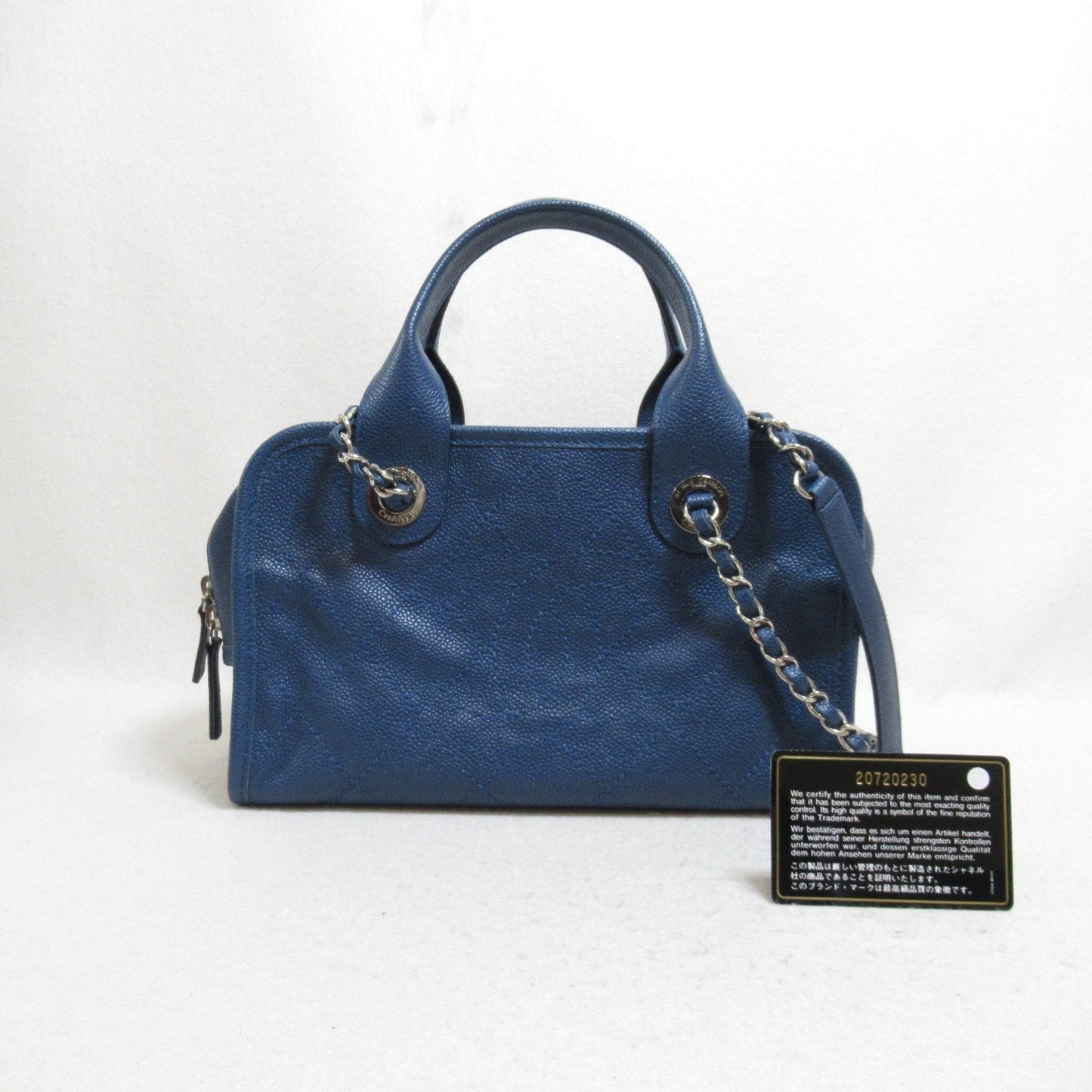 CHANEL 2wayShoulder Bag Blue Caviar Skin [Grained Calf]