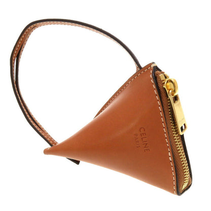 Celine Troche Leather Brown Coin Purse Case Charm