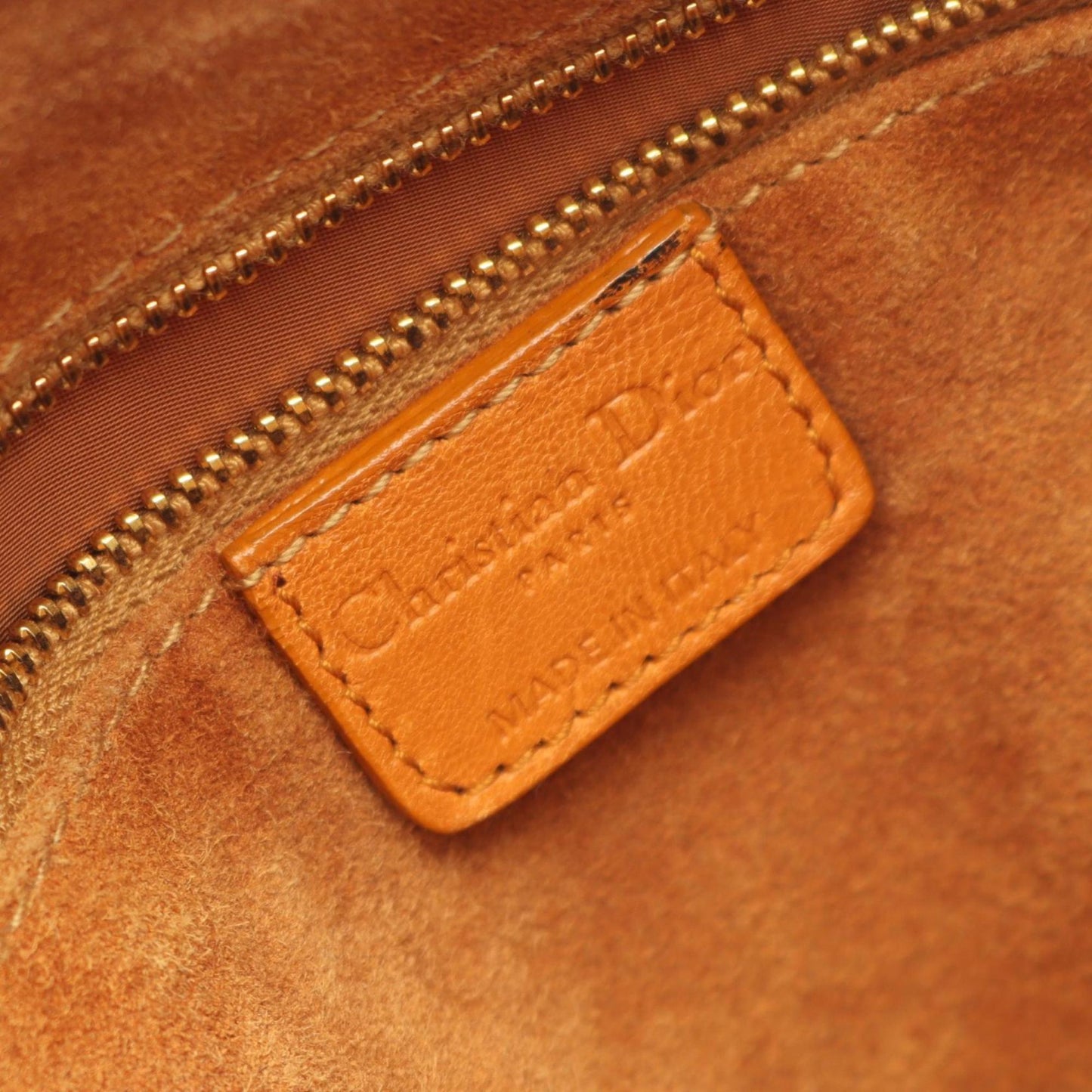 Christian Dior Orange Leather Handbag Shoulder Bag ()
