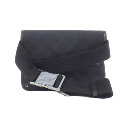 Gucci Black Gg Canvas Fanny Pack
