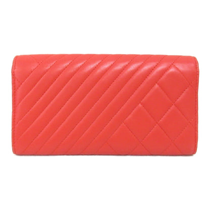 CHANEL Bifold Long Wallet Limited Edition Red Lambskin (sheep leather) 20805318
