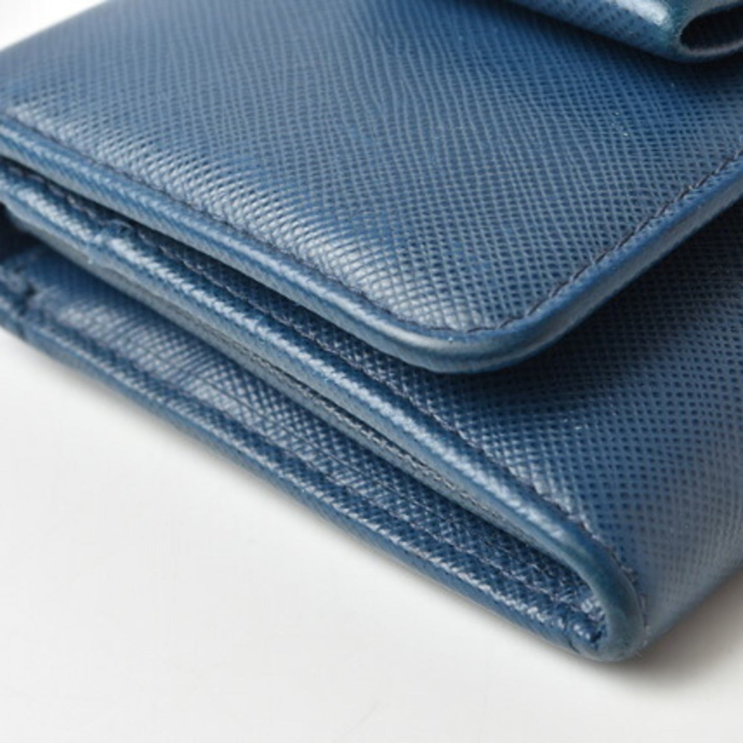 Prada wallet Prada long 1MH132 BLUETTE blue SAFFIANO FIOCCO embossed leather